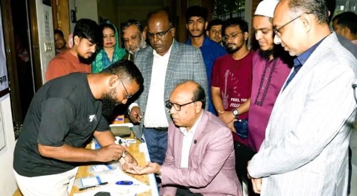 জুলাই গণ-অভ্যুত্থান দিবসে উপলক্ষে নোবিপ্রবিতে রক্তদান ও চিত্রাঙ্কন